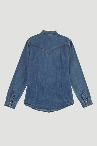 Classic Button-Front Denim Shirt