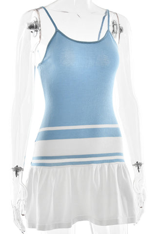 Striped Spaghetti Strap Casual Dress