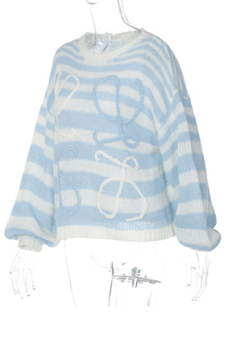Striped Tie Pattern Sweater