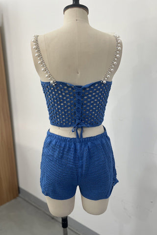 Crochet Two-Piece Casual Set