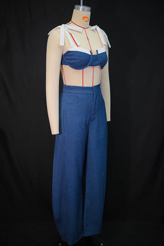 Striped Two-Piece Pants Set