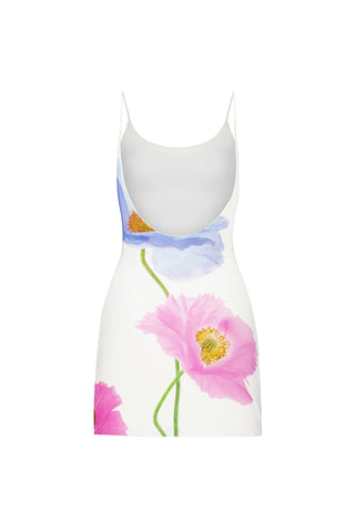 Floral Print Sleeveless Mini Dress