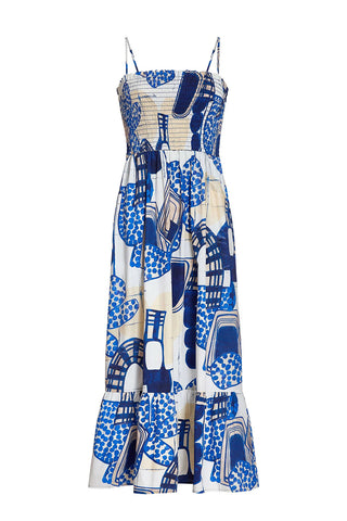 Abstract Printed Midi Dress