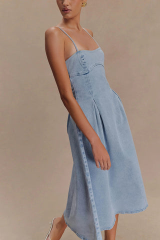 Spaghetti Strap Denim Dress
