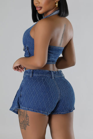 Quilted Halter Skirt Set