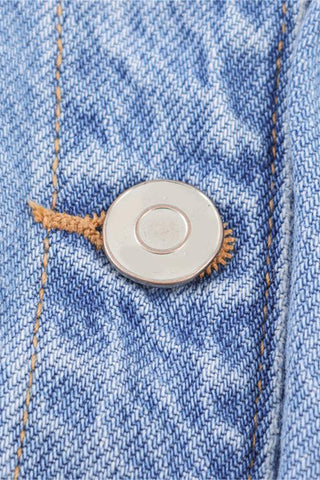 Button-Front Denim Dress