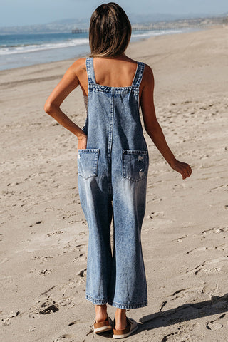 Distressed Overall Jumpsuit