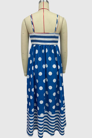 Striped and Polka Dot Maxi Dress