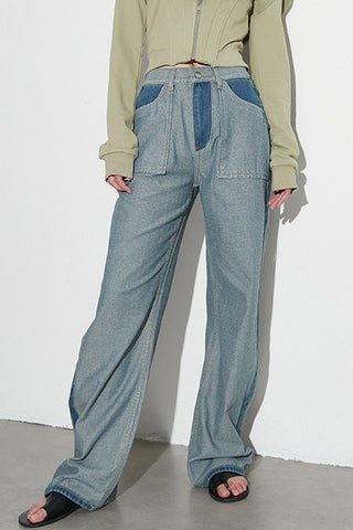 High-Waist Straight Jeans