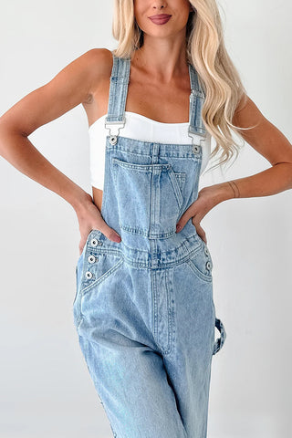 Casual Pocket Denim Jumpsuit