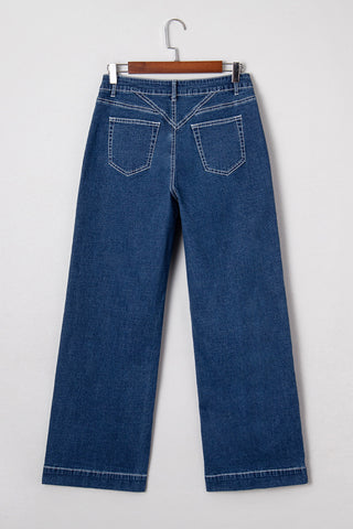 Wide-Leg Straight Jeans