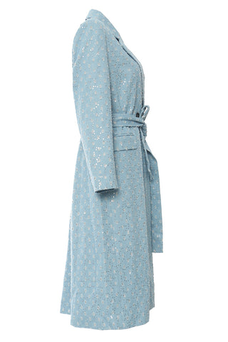 Double-Breasted Belted Trench Coat