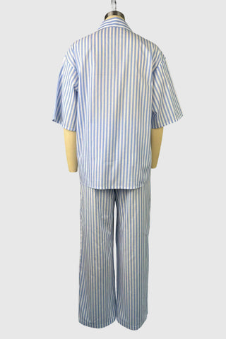 Striped Button-Down Pants Set