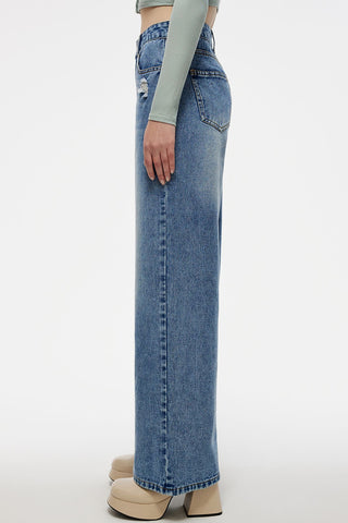 High Waist Straight Jeans