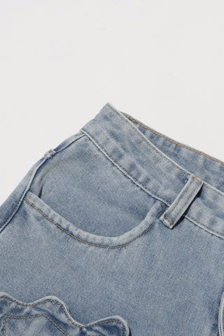 Stylish Floral Straight Jeans