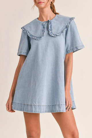 Frill-Collar Day Dress