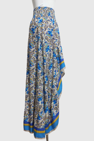 Smocked Waist Midi Skirt