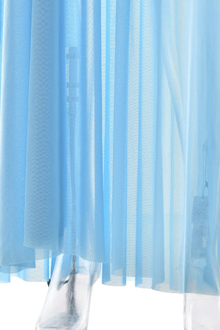 One-Shoulder Mesh Two-Piece Set