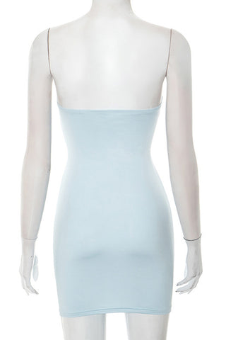 Strapless Ruched Casual Dress