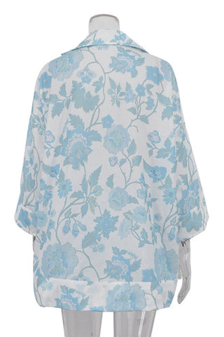 Floral Pattern Short Set with Belt