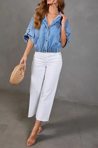Button-Up Denim Jacket