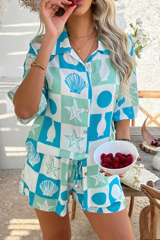 Fruit Print Short Sleeve Set