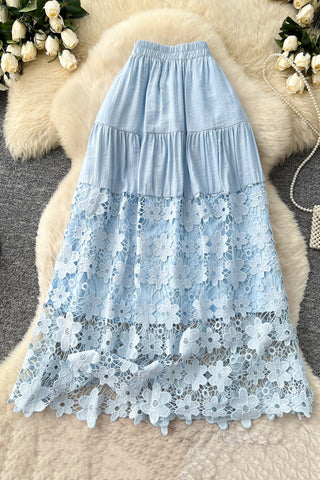 Elegant Lace Maxi Skirt