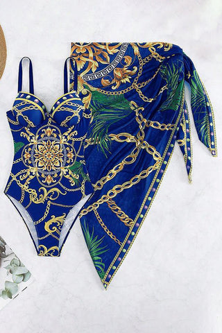 Elegant Chain-Pattern Bikini Set