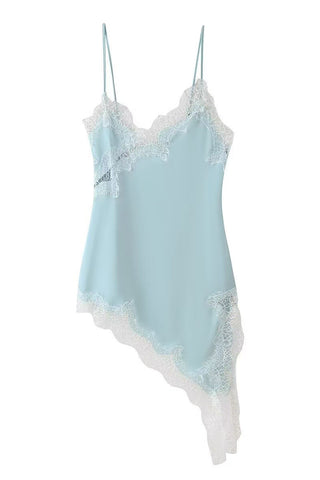 Lace-Trim Asymmetrical Cami Top