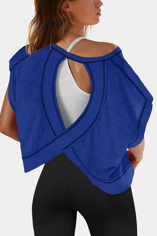 Cutout Back Sporty T-Shirt