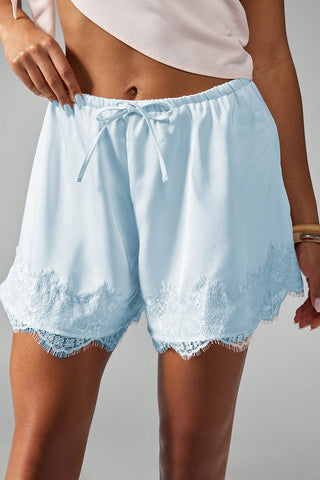 Lace Trim Casual Shorts