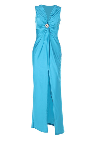 Twist Front Slit Maxi Dress