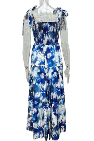 Floral Smocked Midi Dress