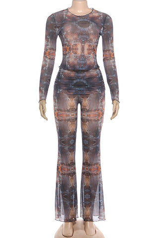 Stylish Printed Pants Set
