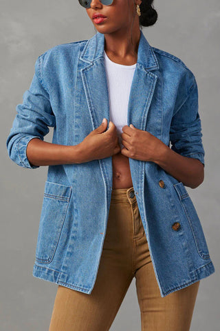 Classic Buttoned Denim Jacket
