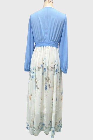 Long-Sleeve Floral Maxi Dress