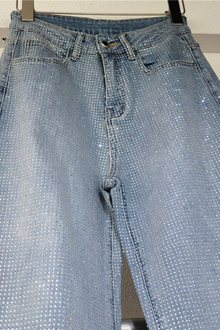 Sparkling Straight-Leg Jeans