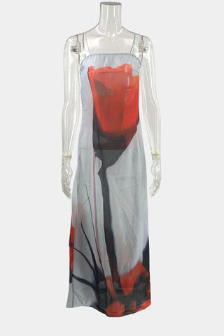 Artistic Floral Maxi Dress