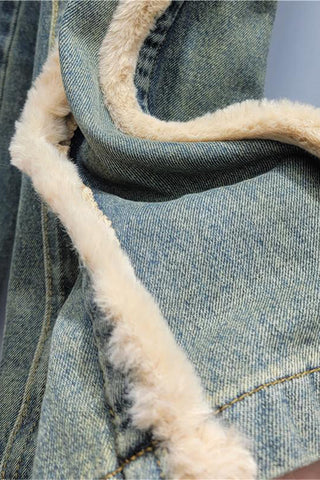 Wide-Leg Straight Jeans with Premium Trim