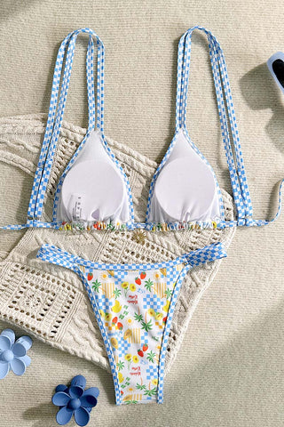 Floral Print Bikini with Adjustable Straps