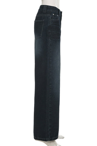 Wide-Leg Straight Jeans