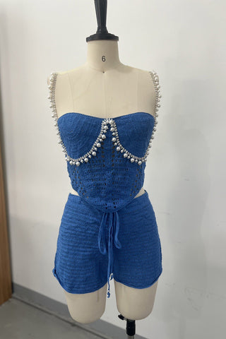 Crochet Two-Piece Casual Set