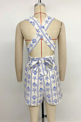 Sleeveless Patterned Romper