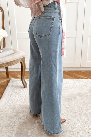 Classic Wide-Leg Denim Trousers