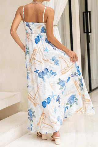 Nautical-Inspired Maxi Vacation Dress