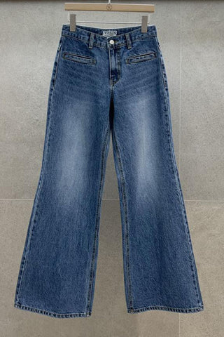 High-Waisted Straight Jeans
