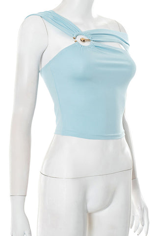 One-Shoulder Twist Tank Top