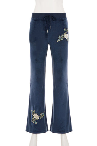 Floral Pattern Casual Pants