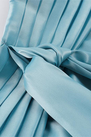 Strapless Bow-Tied A-Line Dress