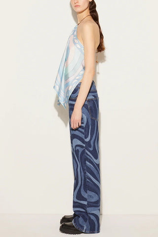 Vibrant Halter Neck Scarf Top